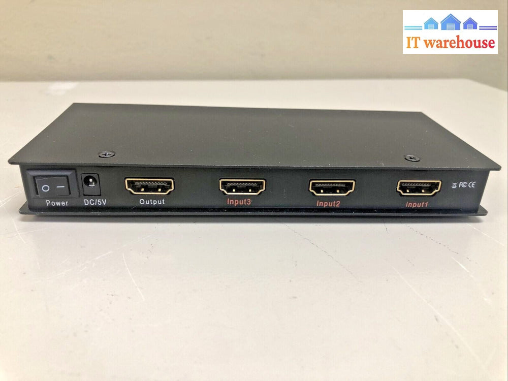 $ Three Port 3 Input to 1 Output HDMI Switcher 3x1 Switch 1080P