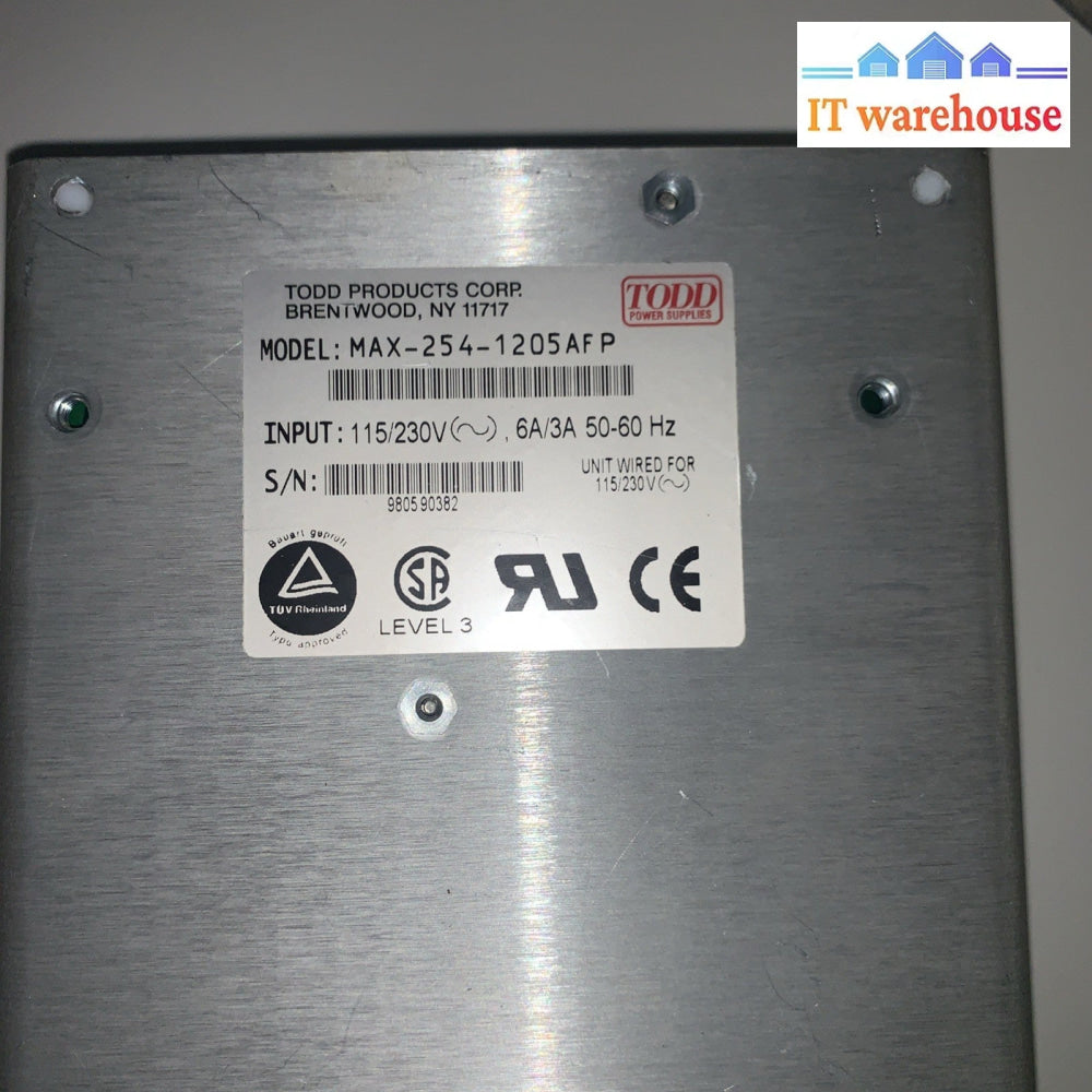 TODD Products MAX-254-1205AF P POWER SUPPLY