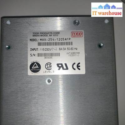 TODD Products MAX-254-1205AF P POWER SUPPLY
