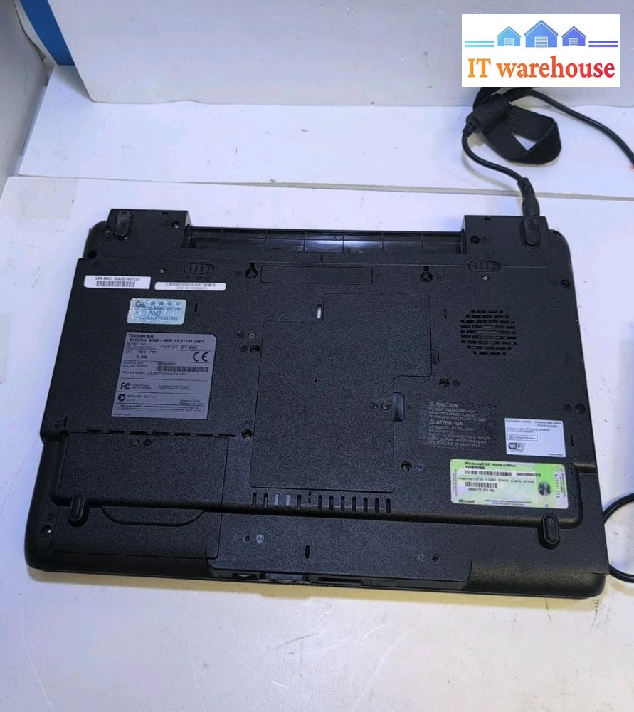 Toshiba A100-0FH 15" Laptop T2050 CPU/1GB RAM/500GB HDD /WIN XP (NO BATTERY) -