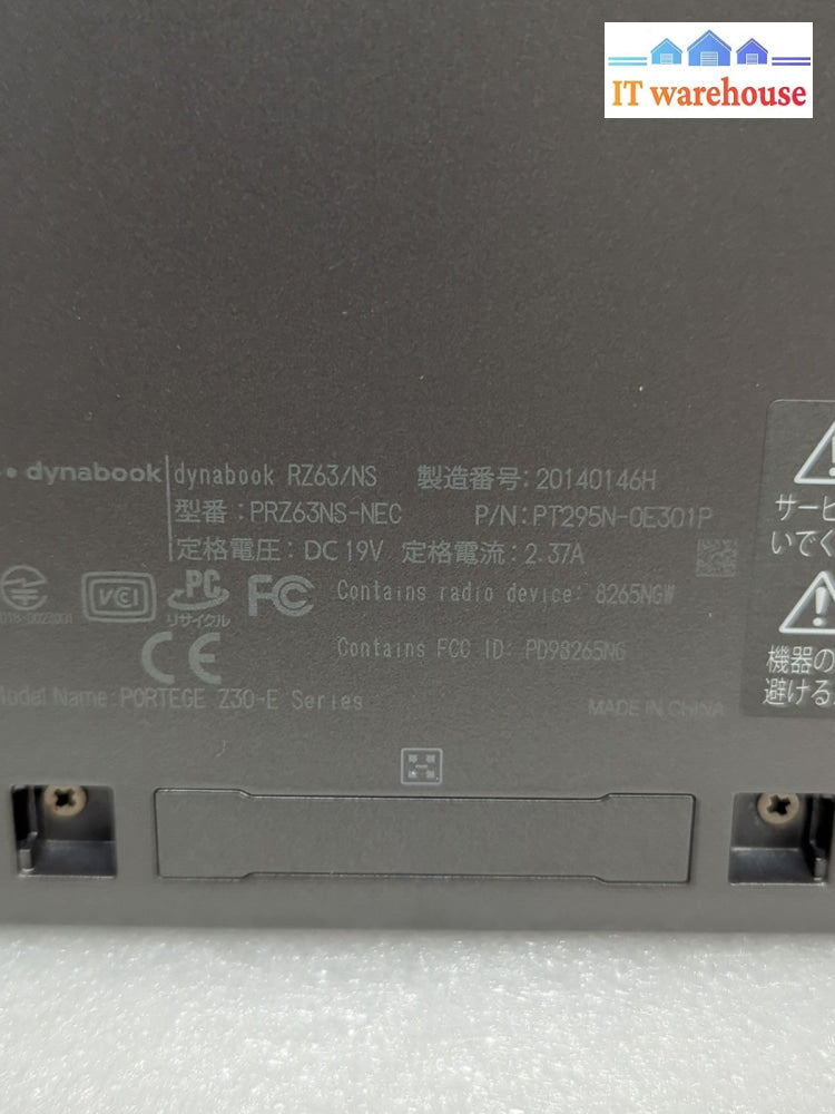 Toshiba Dynabook RZ63 13.3'' Laptop i5-8250U/8GB RAM/ 256GB SSD/Win 11 (*READ) -