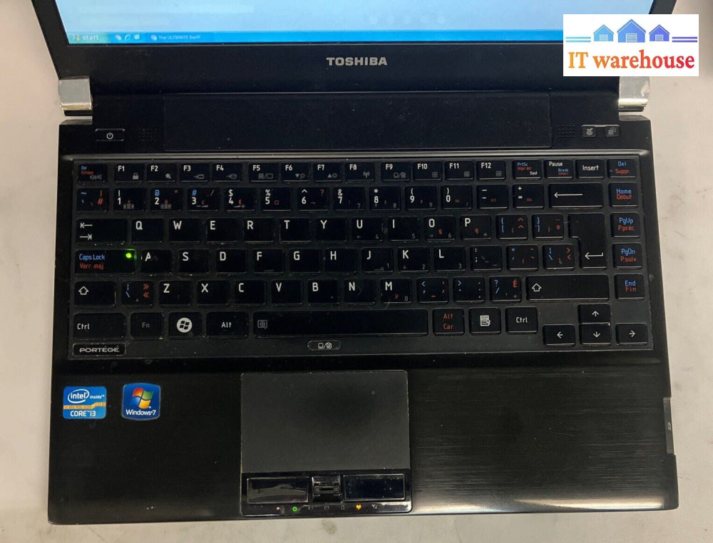 Toshiba Portege R830 13.3" Laptop Intel i3-2310M CPU/ 3GB RAM / 250GB HDD / XP ~