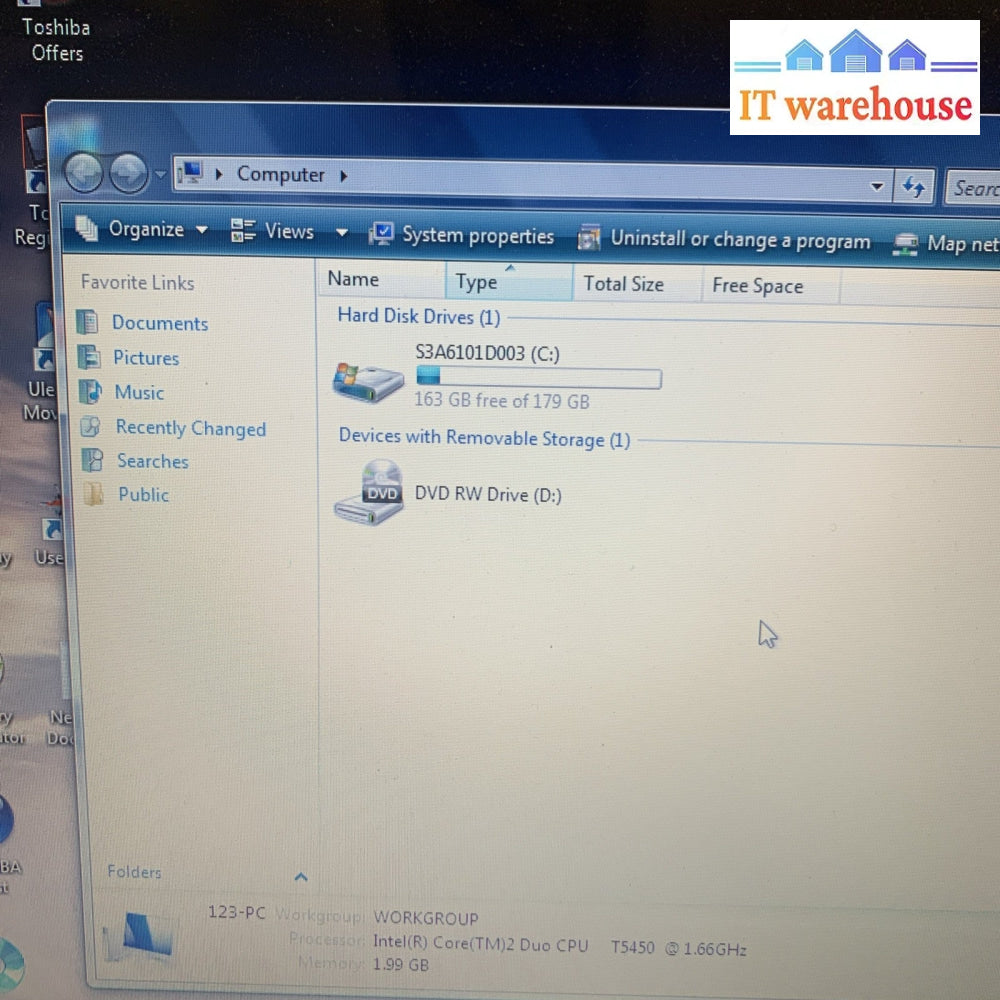 Toshiba Satellite A200-TH1 Intel T5450 2GB 200GB Windows Vista (original) laptop