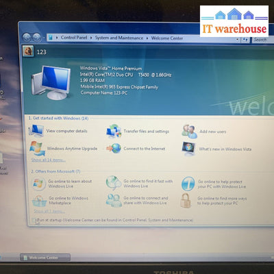 Toshiba Satellite A200-TH1 Intel T5450 2GB 200GB Windows Vista (original) laptop