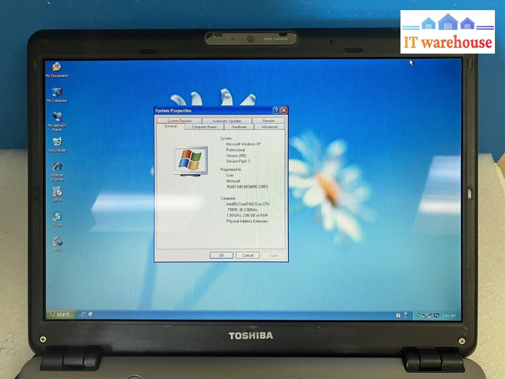 ~ Toshiba Satellite Pro U400 13.3" Laptop C2D T5870 2GHz, 3GB RAM, 300GB, XP SP3