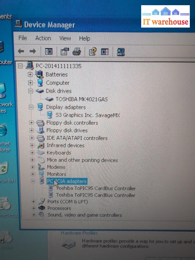 Toshiba Tecra 8100 14.1" Laptop Pentium III 846MHz CPU /256MB RAM/40GB HDD/XP -