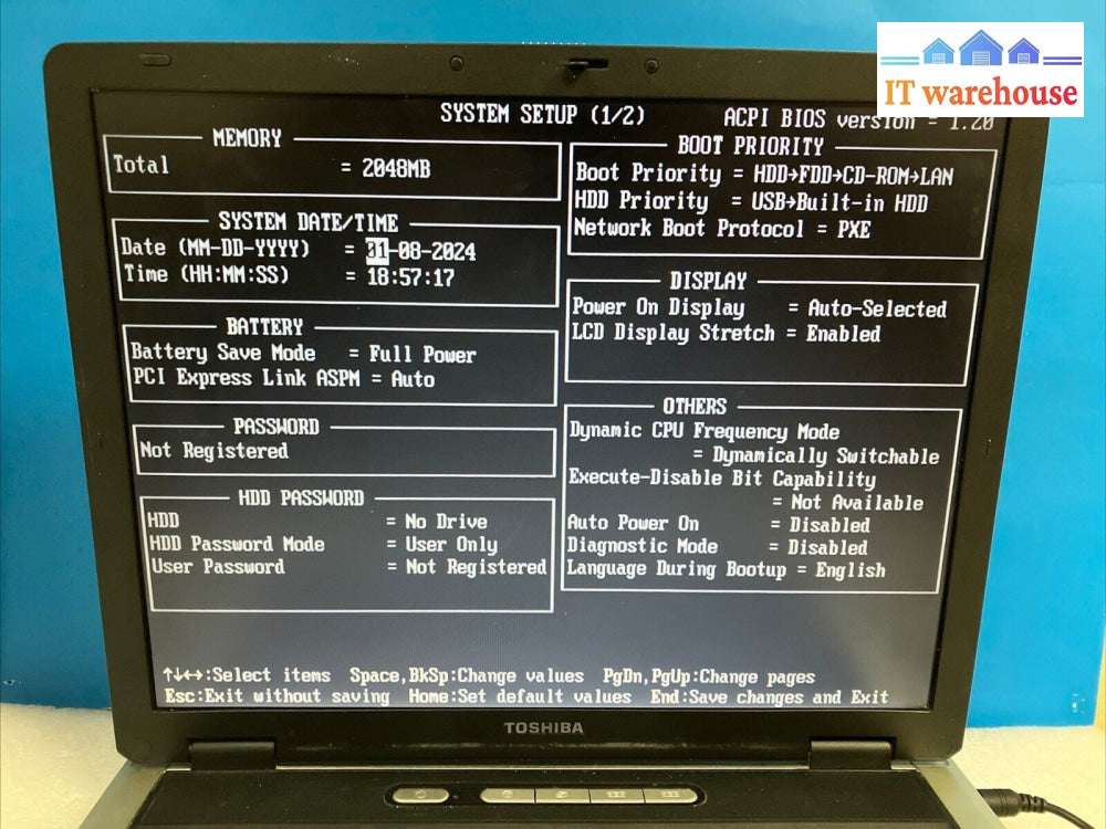 ~ Toshiba TECRA A3X 14" Laptop LCD/Motherboard For Parts (Read)