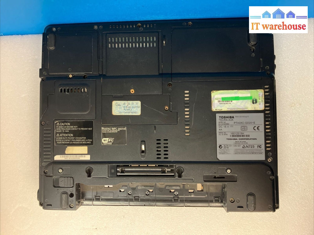 ~ Toshiba TECRA A3X 14" Laptop LCD/Motherboard For Parts (Read)