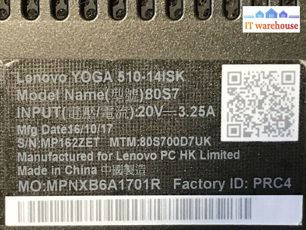 TouchScreen Lenovo YOGA 510 14ISK  2-IN-1 14"Laptop i3-6100U 4GB 120GB SSD Win10