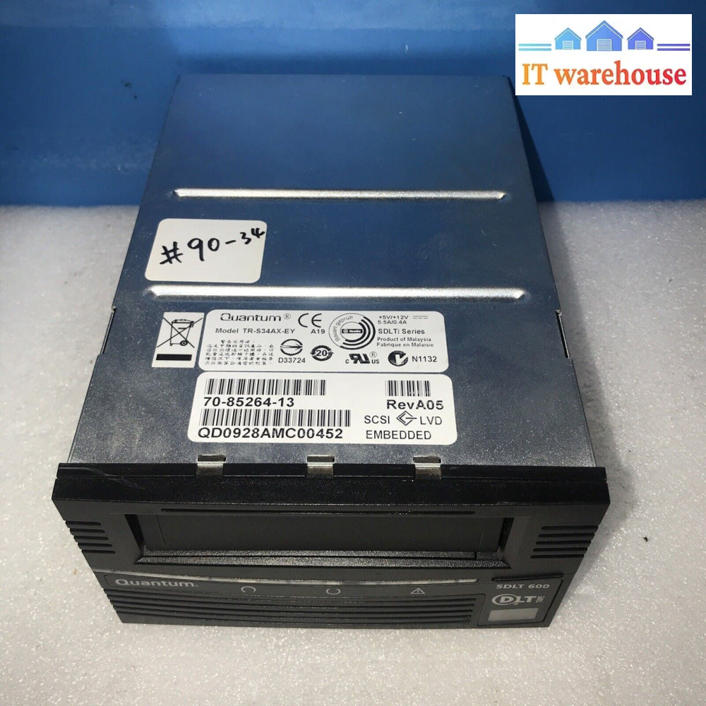 TR-S34AX-EY Quantum 160GB/320GB SDLT I Ultra-160 SCSI 68P LVD  Tape Drive