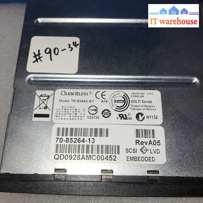 TR-S34AX-EY Quantum 160GB/320GB SDLT I Ultra-160 SCSI 68P LVD  Tape Drive