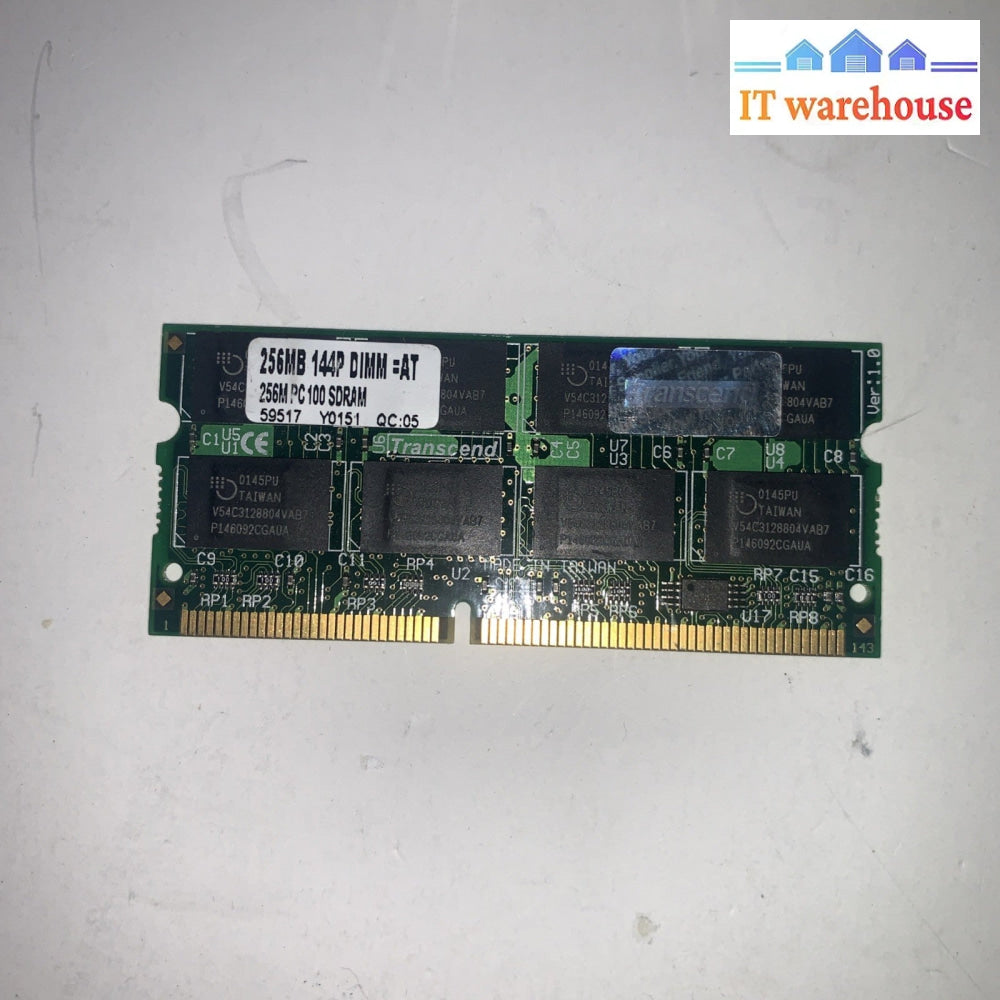 Transcend 256M PC100 100MHZ SDR SDRAM 144 pin laptop memory