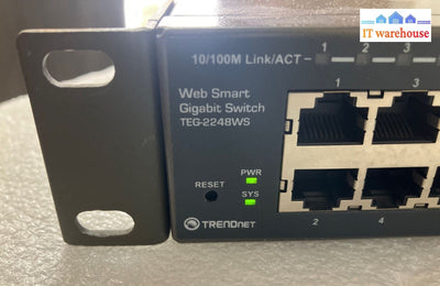 Trendnet WebSmart TEG-2248WS 48-Port 10/100M Smart Network Switch ~