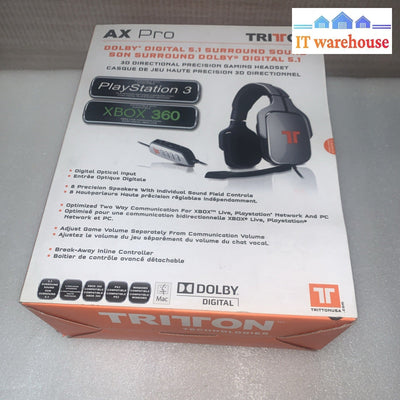 Tritton AX Pro Dolby Digital 5.1 Surround Headset PS3 Xbox 360 PC