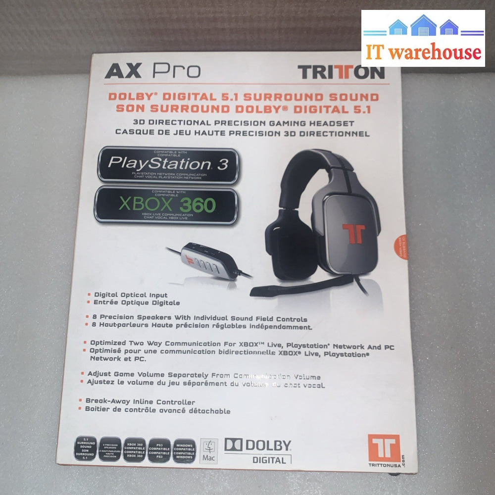 Tritton AX Pro Dolby Digital 5.1 Surround Headset PS3 Xbox 360 PC