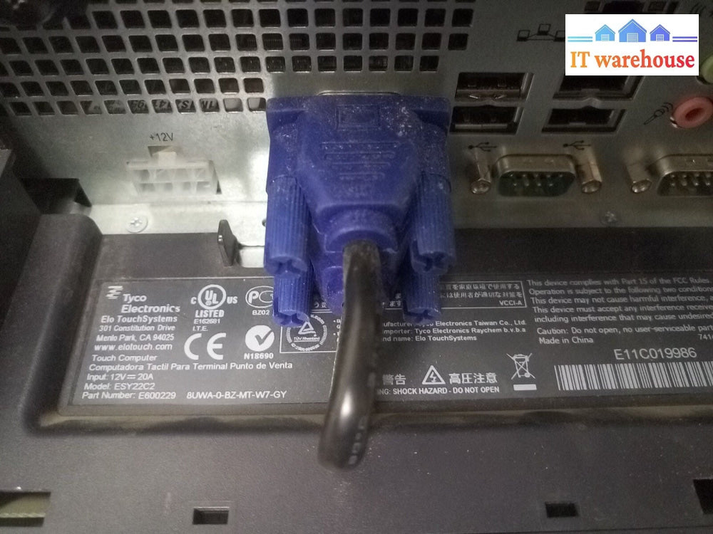 * TYCO   TOUCHSYSTEMS ESY22C2-8UWA-0-BZ-MT-W7-GY  1.6GHz /3G/250G (NO ADAPTER)