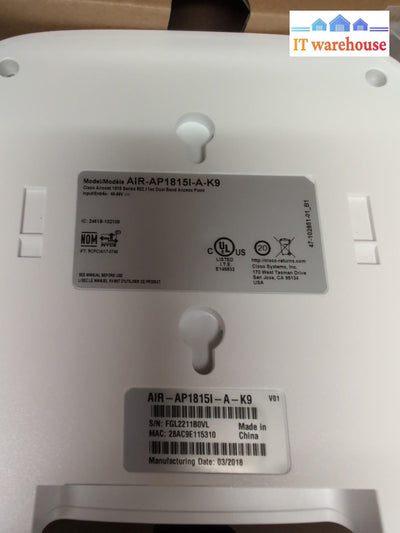 Unused Cisco Aironet 1815 Series AIR-AP1815I-A-K9 Dual-Band Access Point -