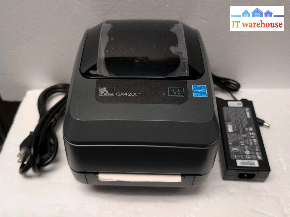 (UNUSED) Zebra GX420T Thermal Transfer Label Printer LAN USB GX42-102410  -