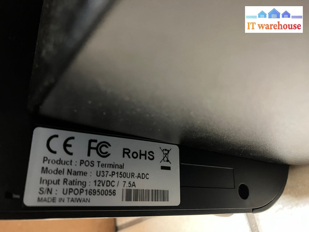 ~ UnyTouch Dual Screen POS Terminal U37-P150UR-ADC Win10 Intel Atom D525+2G+120G