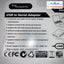 USB 2.0 to 9 & 25 pin Serial RS232 Cable DB9/DB25 Data Cable Adapter Converter