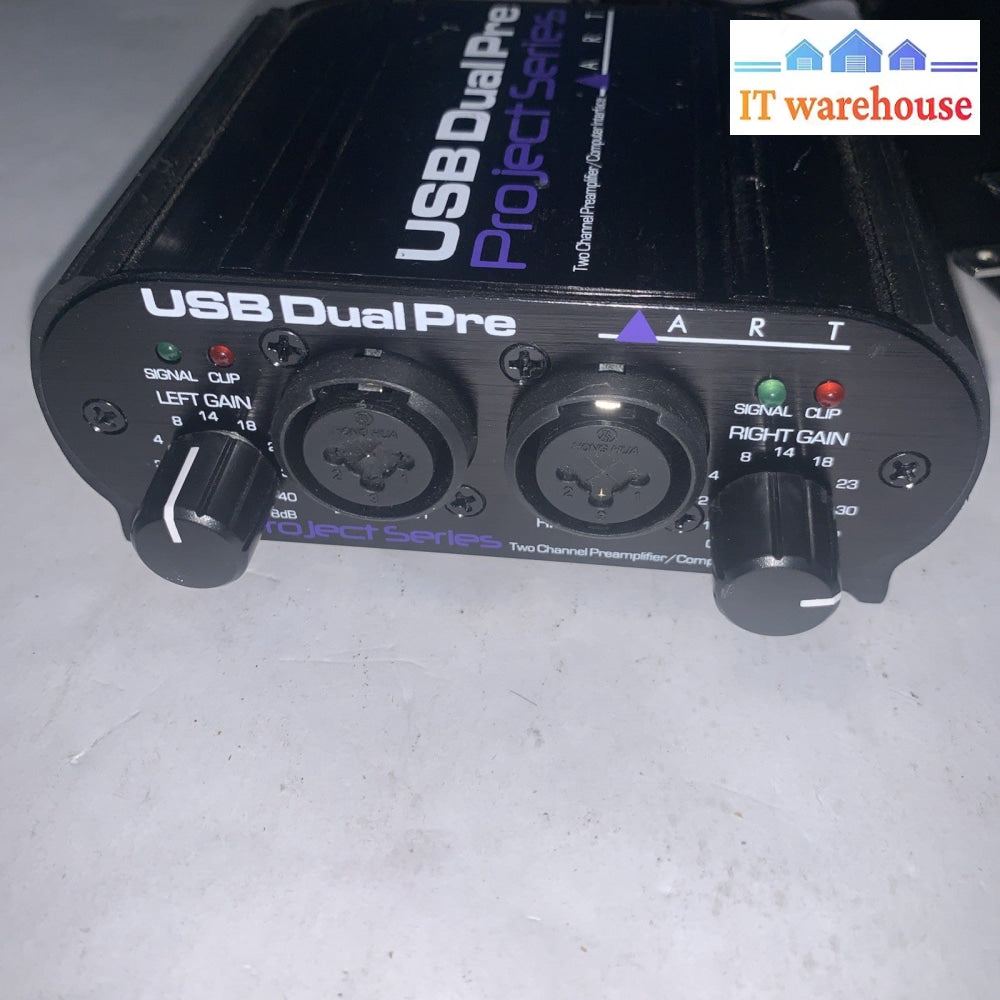 USB Dual Pre Project Series Audio Interface Mic Preamp w/ Power Adapter