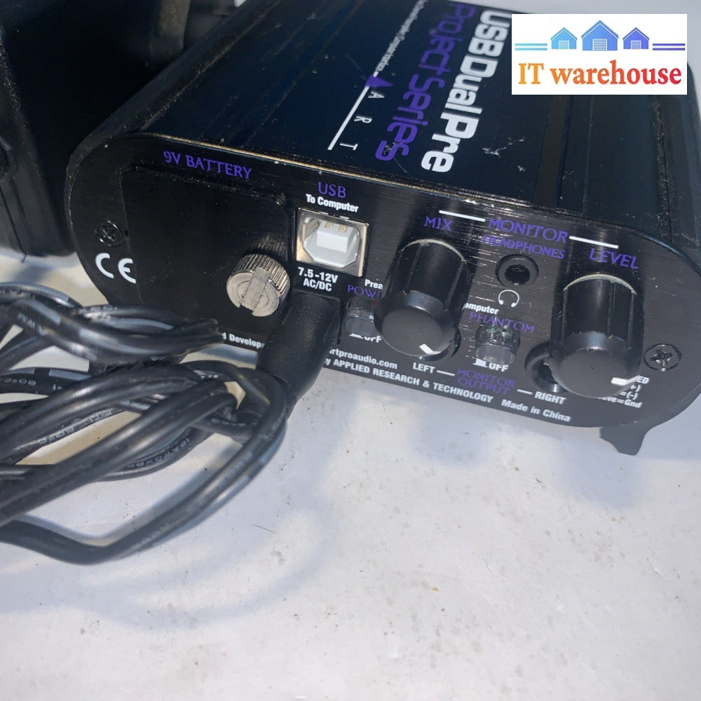 USB Dual Pre Project Series Audio Interface Mic Preamp w/ Power Adapter