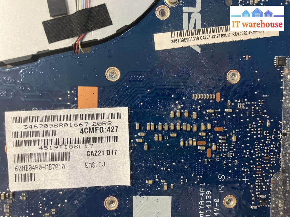 ~ UX303LN Mainboard CAZ21 For Asus Laptop With i7-4510U CPU & 4GB Built-in RAM
