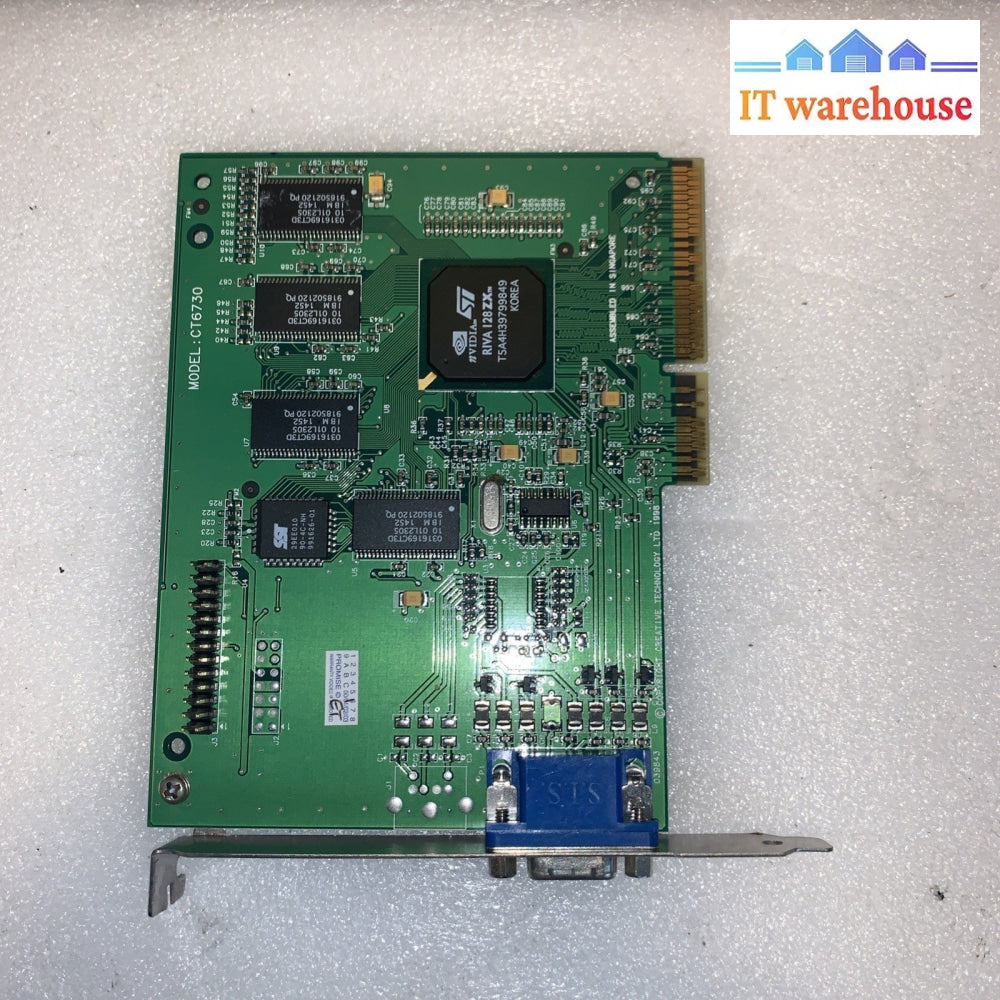 Very Rare - CREATIVE TECHNOLOGY CT6730 PCI Video Card With nvidia Rica 128ZX