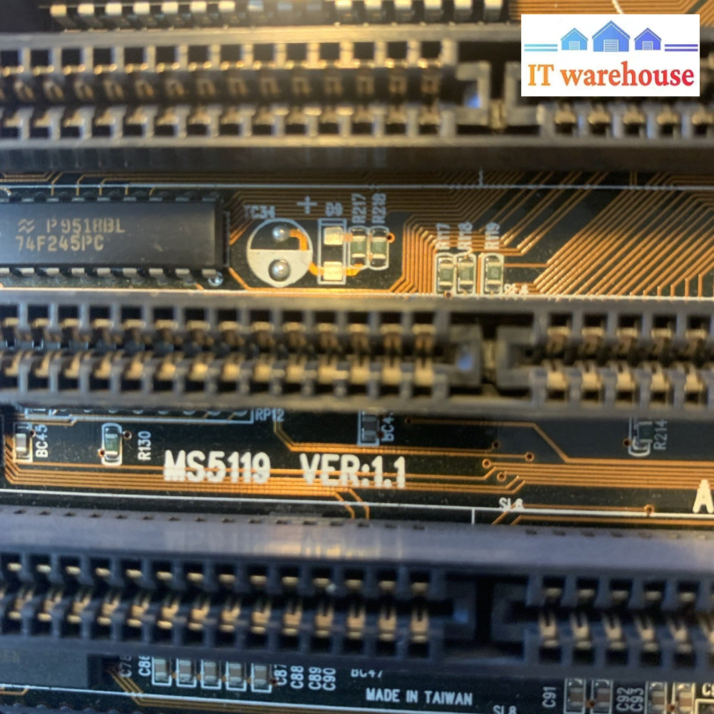 Very rare ~ MS5119  P54C TR1 MOTHERBOARD with 64MB RAM & socket 7 CPU