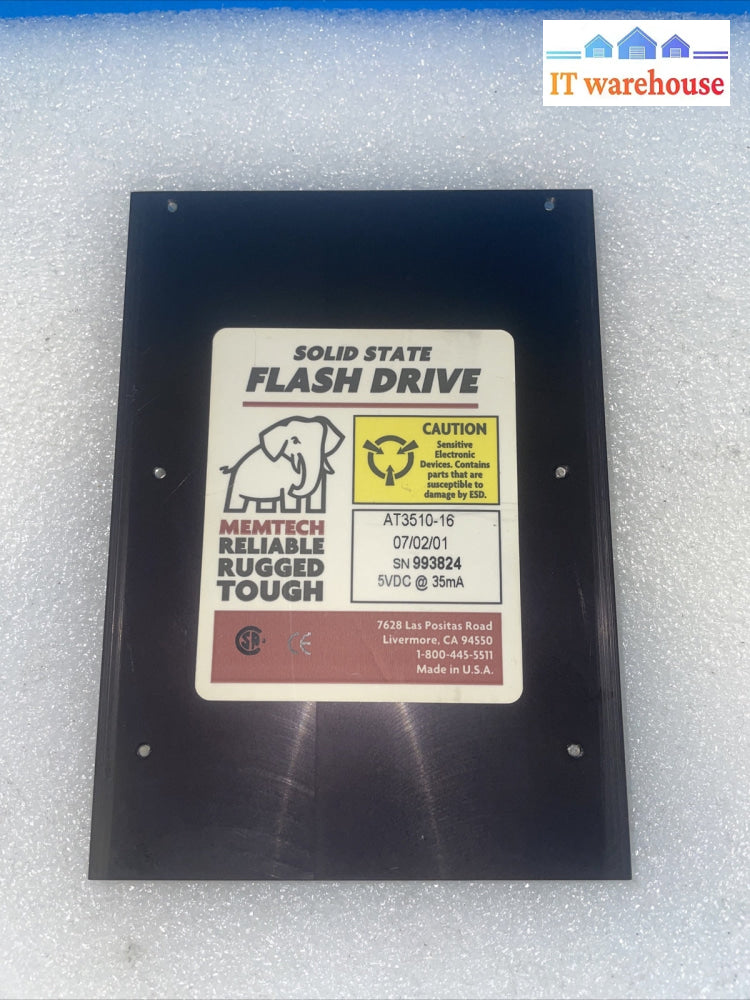 Very rare ~ Vintage Memtech AT3510 3.5" 16MB IDE Solid State Flash Drive