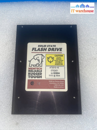 Very rare ~ Vintage Memtech AT3510 3.5" 16MB IDE Solid State Flash Drive