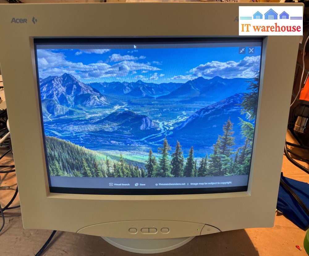 Vintage Acer 7176Ie 17’ Crt Monitor 50-60Hz 1996 Acerview ~