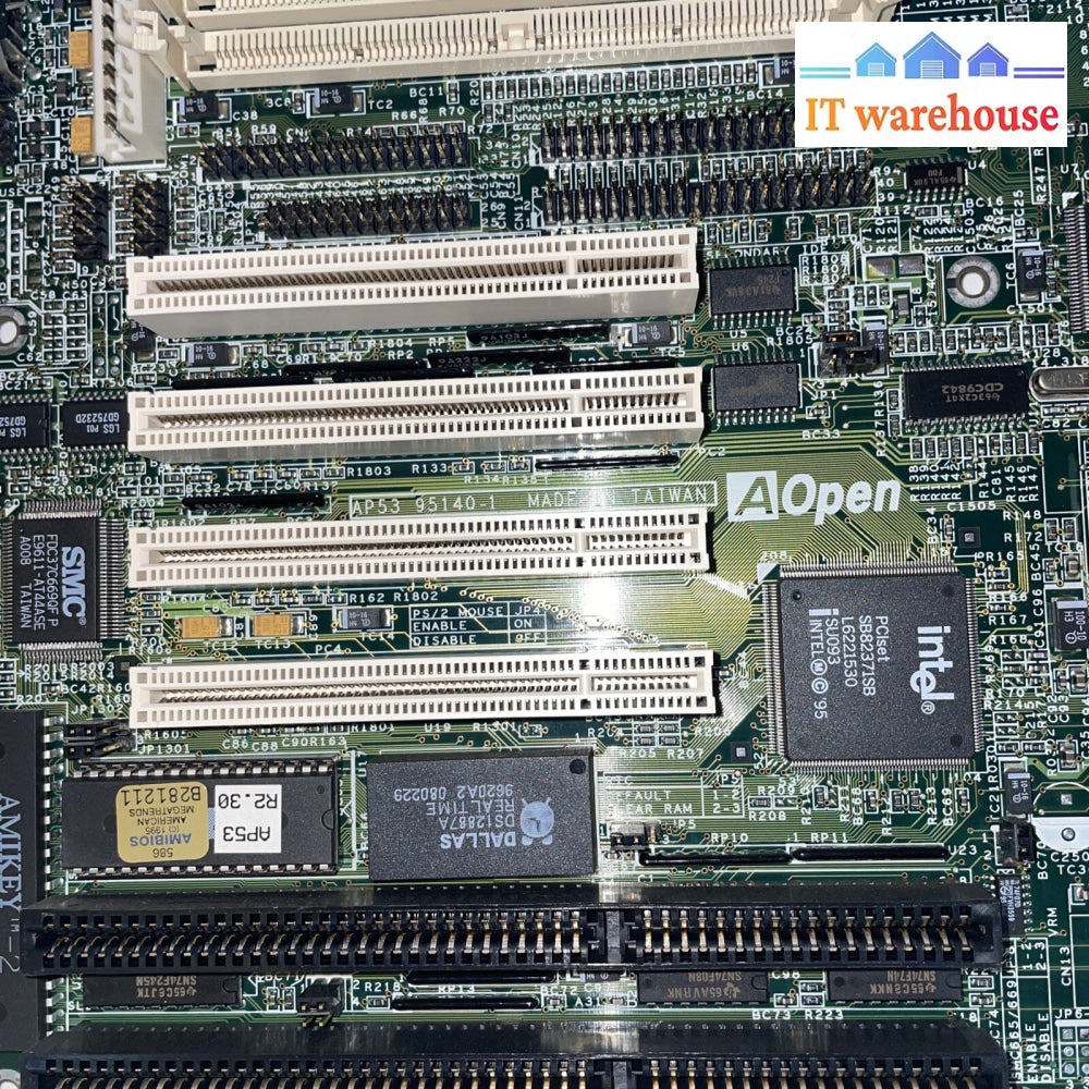 Vintage AOPEN AP53 95140-1, 48.87401.011 System Board w/CPU & RAM