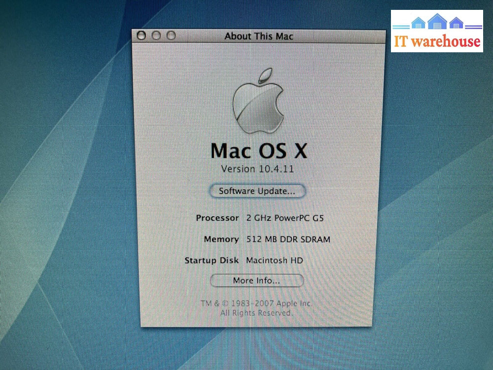 ~ Vintage Apple A1058 17’ Powermac Powerpc G5 Cpu /512Mb Ram /160Gb Hdd /Os 10.4