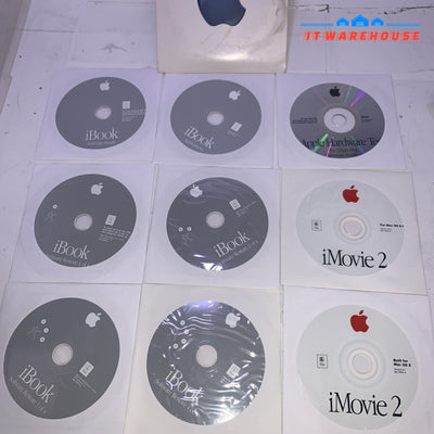 Vintage Apple iBook Software CDs OS 9.1.10.0.3, application, iMovie2, Tester