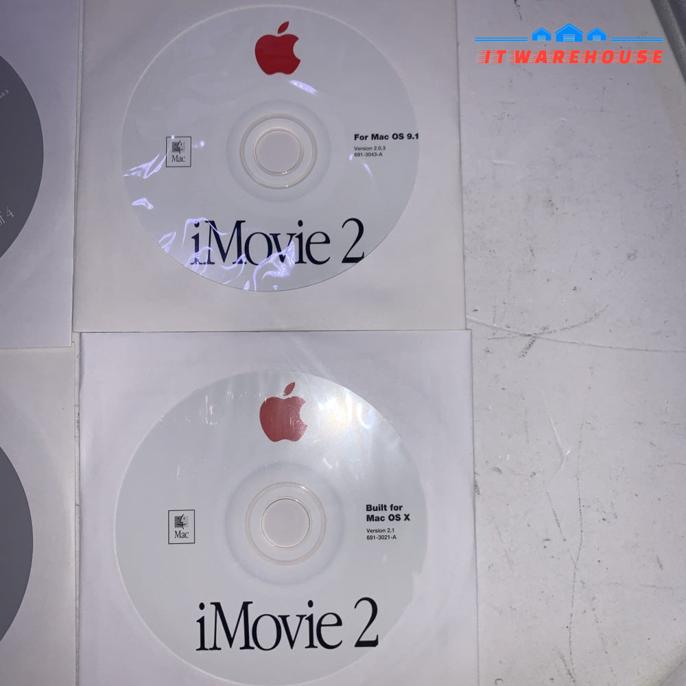 Vintage Apple iBook Software CDs OS 9.1.10.0.3, application, iMovie2, Tester