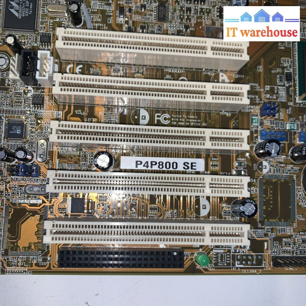 Vintage Asus P4P800 SE Socket 478 Motherboard ATX Intel P4 3.0GHZ