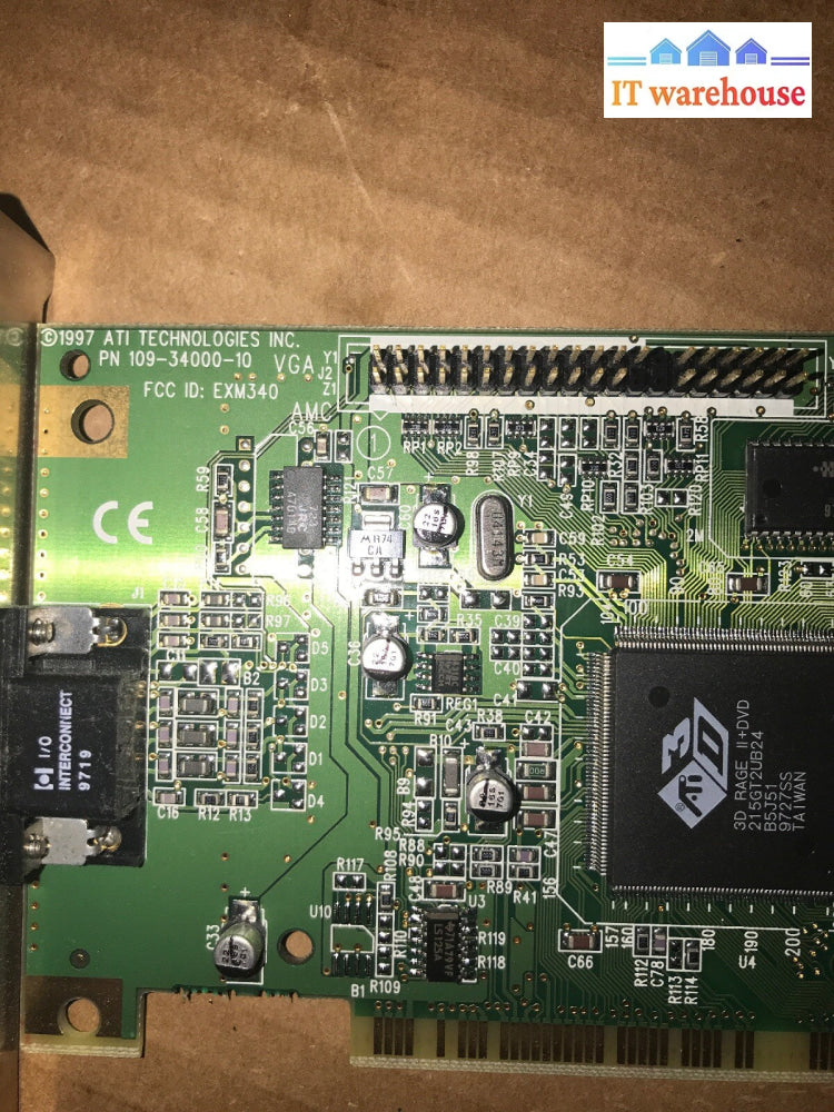 Vintage ATI P/n 109-3400-10 PCI video card EXM340 1023401110