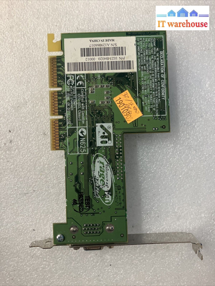 ~ Vintage ATI Rage 128 109-65700-20 Video Graphics Card VGA 32MB