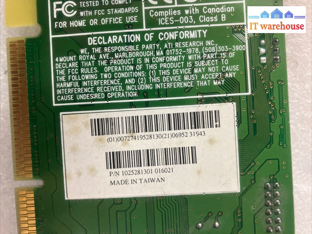 ~ Vintage ATI RAGE IIC AGP 109-52800-01 AGP 8MB SDRAM Video Graphics Card