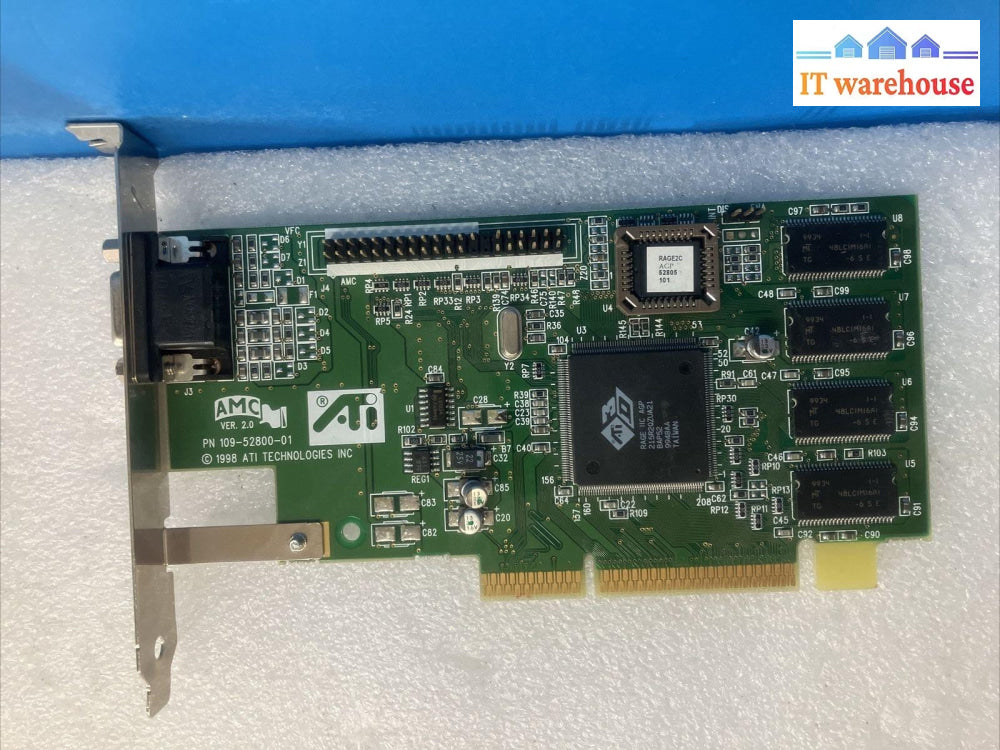 ~ Vintage ATI RAGE IIC AGP 109-52800-01 AGP 8MB SDRAM Video Graphics Card