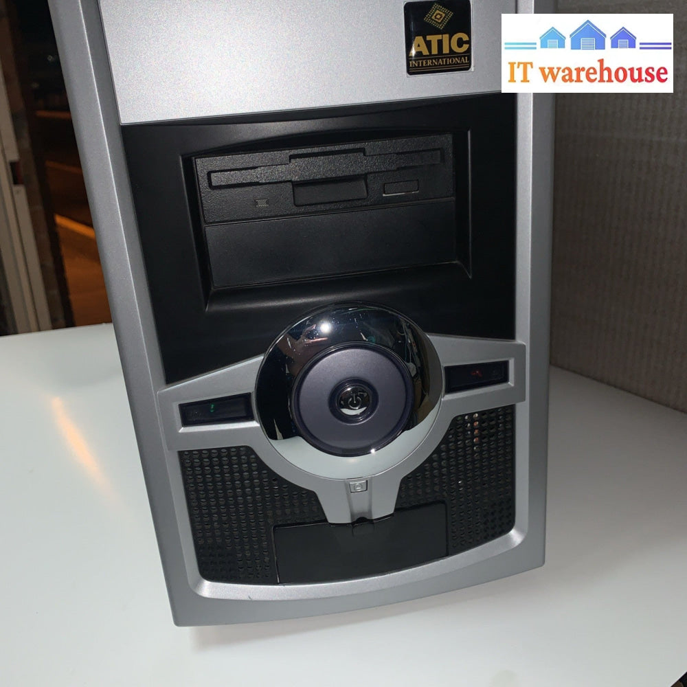 Vintage ~  ATIC Desktop Computer PC case with Power supply/ floppy drive/ CD-RW