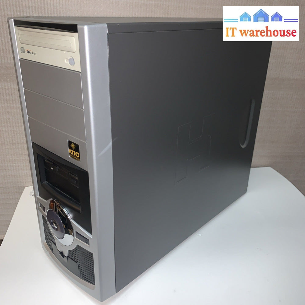 Vintage ~  ATIC Desktop Computer PC case with Power supply/ floppy drive/ CD-RW