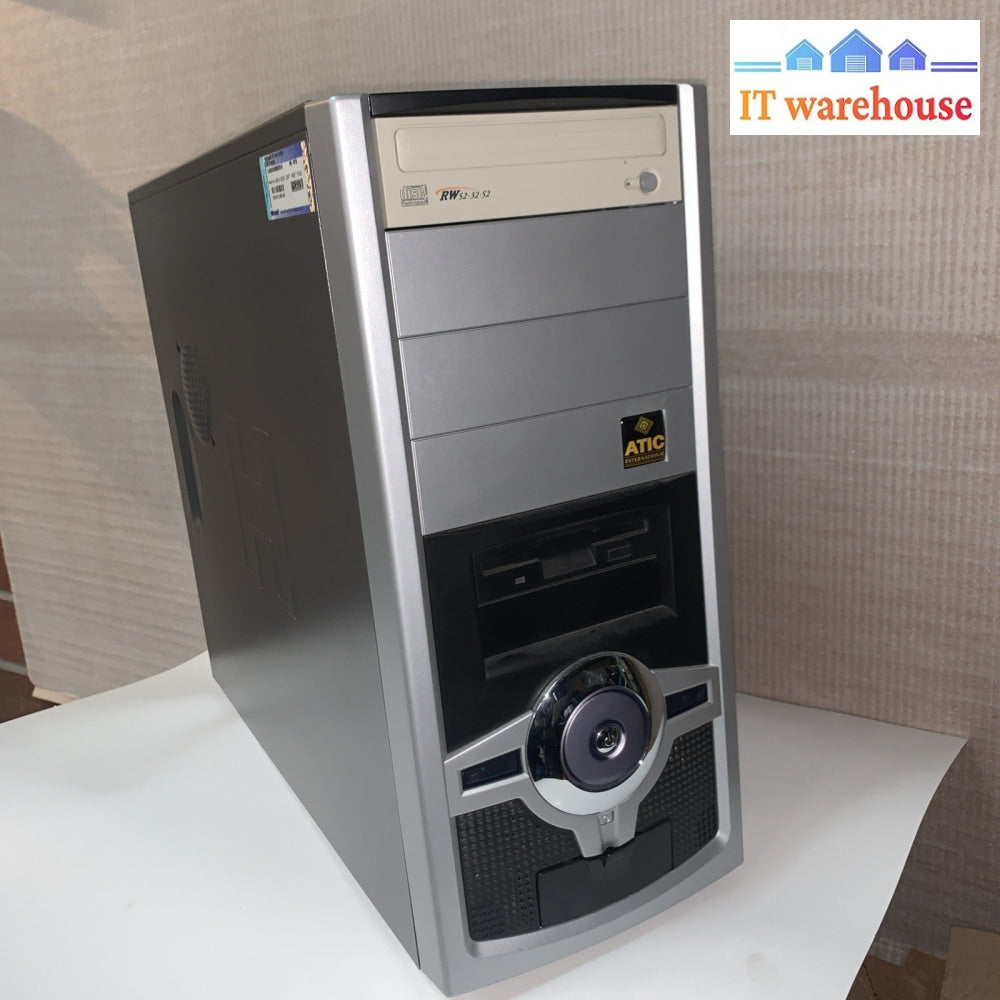 Vintage ~  ATIC Desktop Computer PC case with Power supply/ floppy drive/ CD-RW