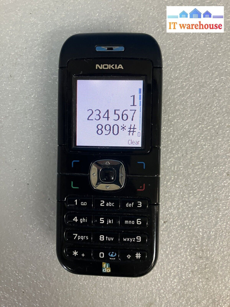 ~ Vintage Cell Phone Nokia 6030 B Rm-75 With Battery (Fido Network)