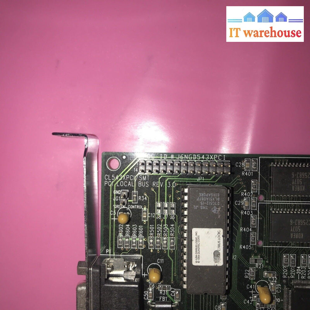 Vintage Cirrus Logic 8253C-V5 J6NGD543XPCI PCI VGA Video Graphics Card