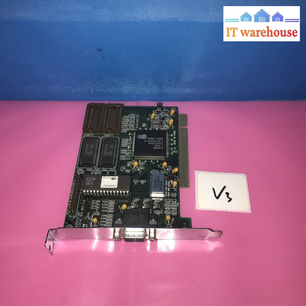 Vintage Cirrus Logic 8253C-V5 J6NGD543XPCI PCI VGA Video Graphics Card