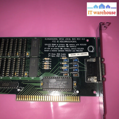 Vintage Cirrus Logic CLVGA542XVL VL-Bus Video Card