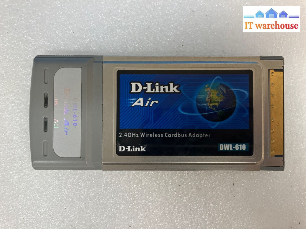 ~ Vintage D-Link Air Wireless Network Dwl-610 2.4 Ghz Cardbus Adapter