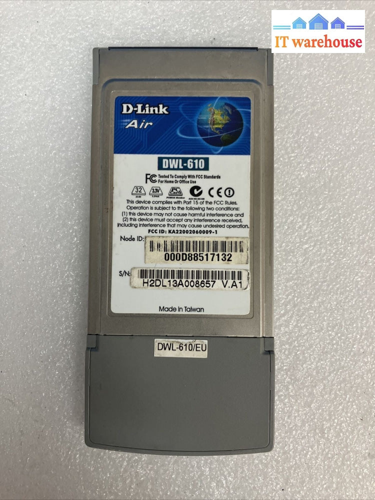 ~ Vintage D-Link Air Wireless Network DWL-610 Air 2.4 GHz Cardbus Adapter